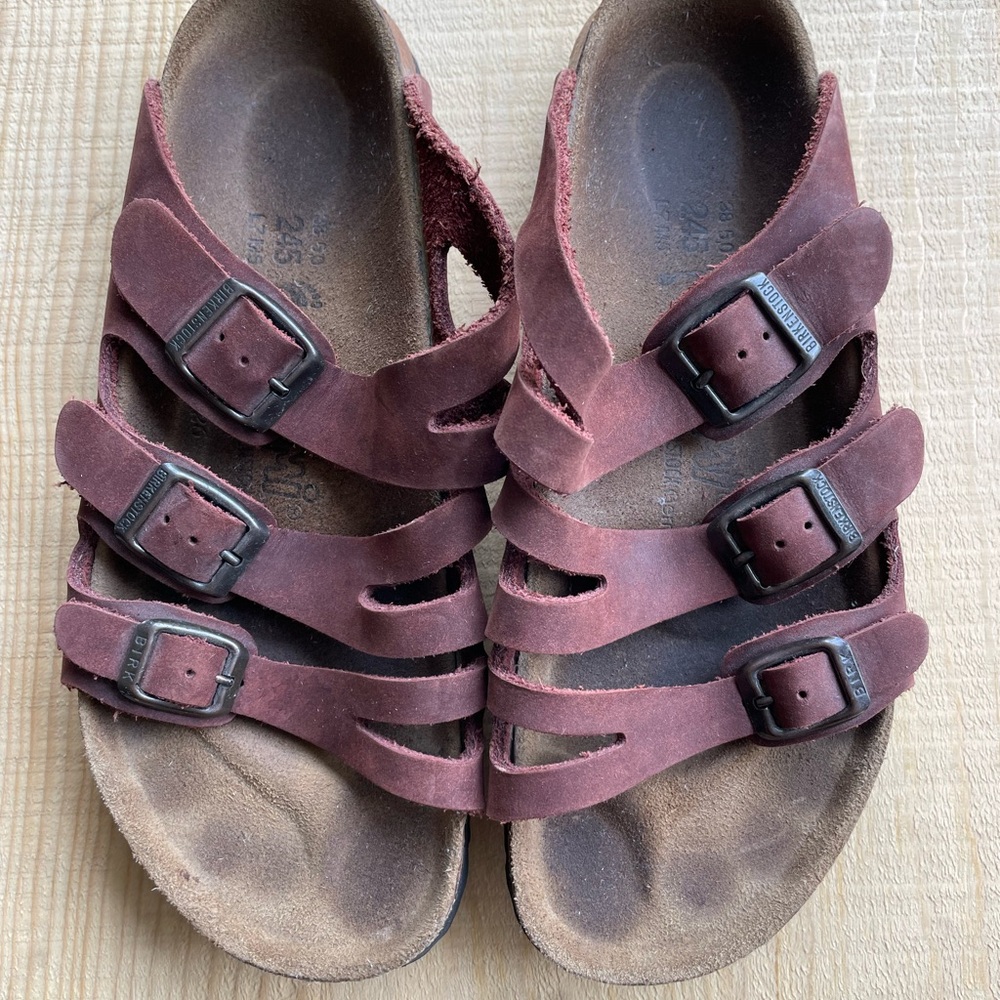 Birkenstock Tatami Vintage Three Strap Women's Maroon / Brown Sandals